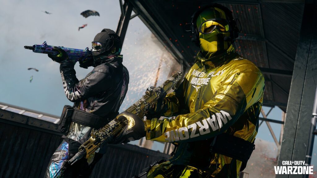 Warzone Update Nerfs AN-94 and Rebalances the Weapon Meta Official Warzone Season 06 screenshot showing two Operators armed with rifles during a firefight