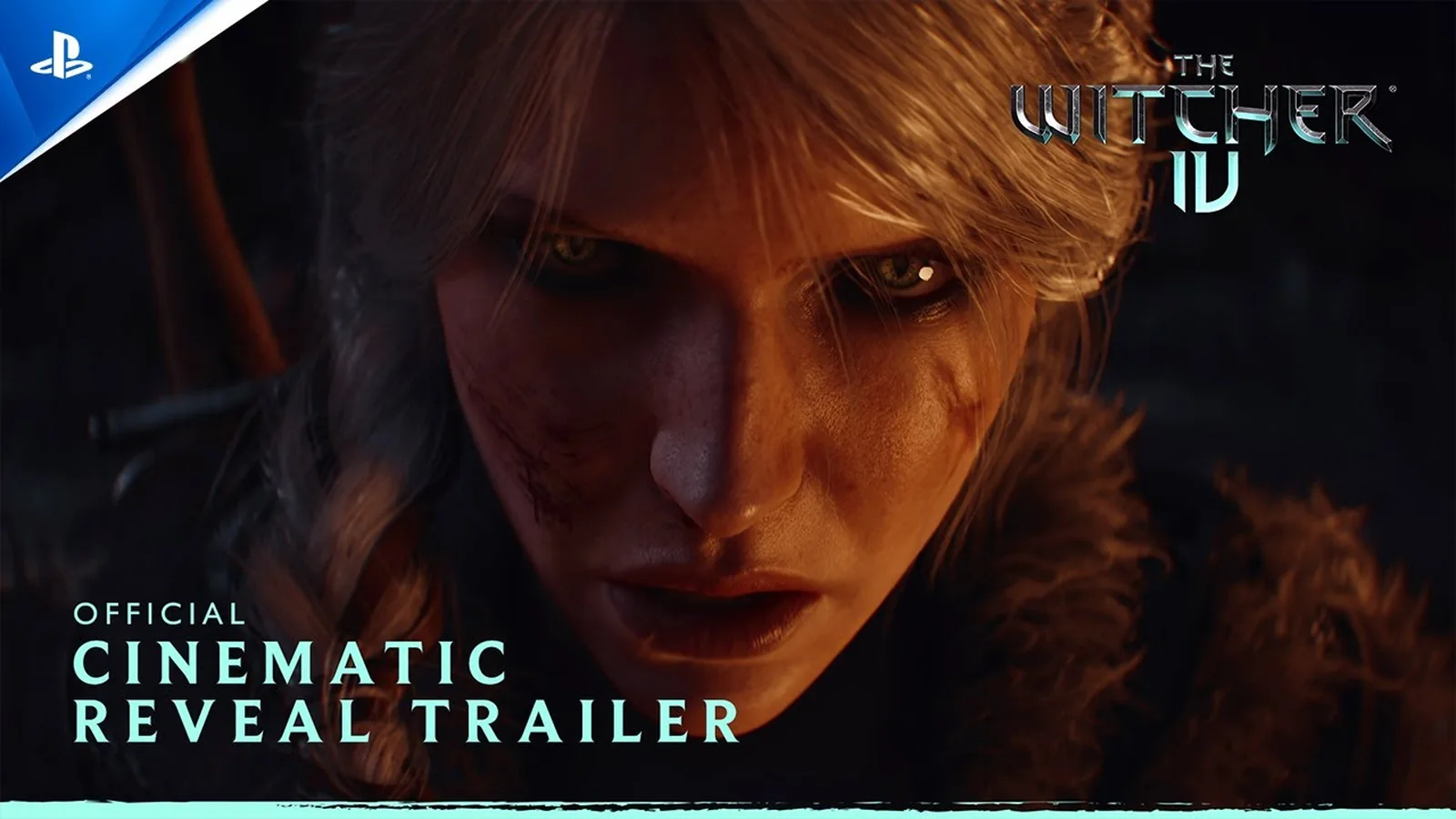 Official Witcher 4 cinematic reveal thumbnail showing Ciri in a dark fantasy environment