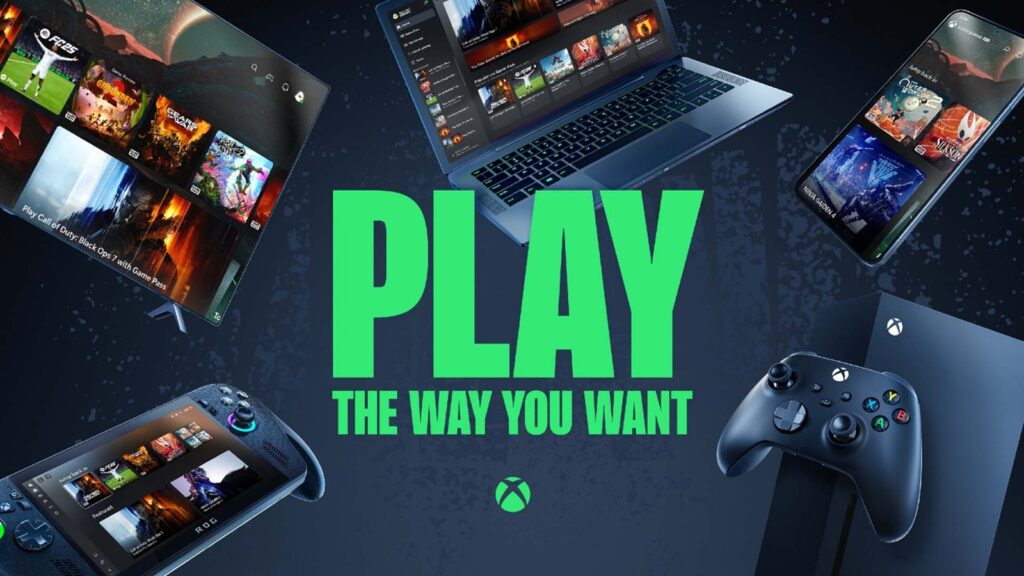 Xbox Cloud Gaming Reportedly Loses Money Beyond 15 Hours a Month Official Xbox Cloud Gaming promotional image showing the service running across a TV, laptop, phone, handheld and Xbox