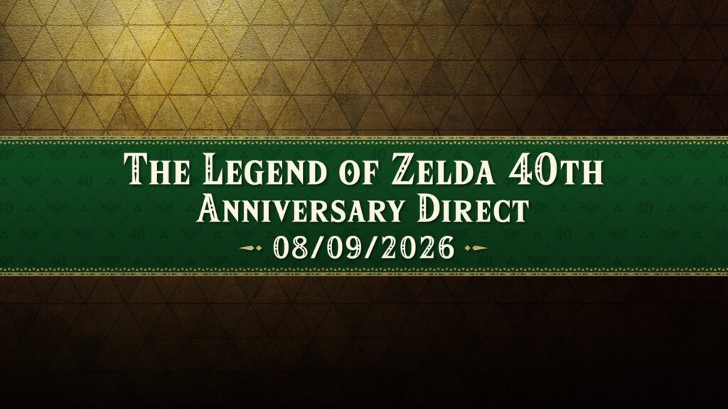 Official Nintendo image from the Zelda 40th Anniversary Direct page promoting the anniversary presentation