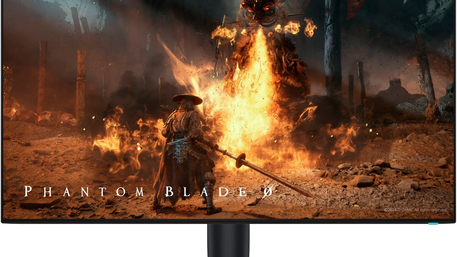 Official Alienware AW3226Q promotional product image accompanying Dell's announcement of its RGB-stripe Tandem OLED