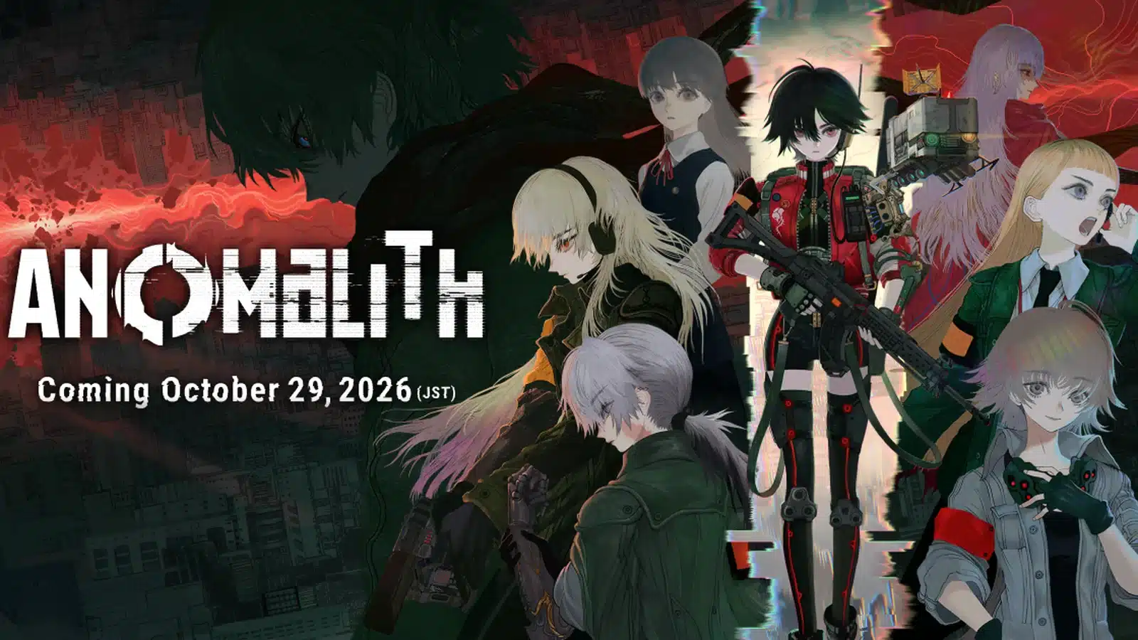 Official ANOMALITH key art featuring Reona Minazuki against the game's distorted anomaly-filled environment