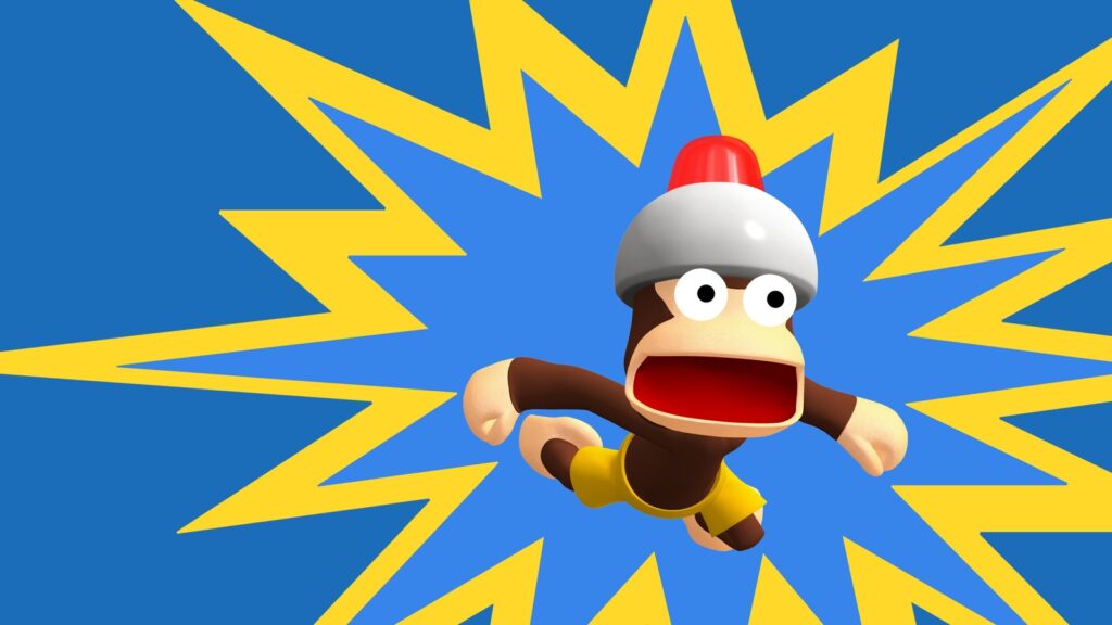 Ape Escape Revival Reportedly in Development at Evening Star Spike chasing a helmeted monkey with his signature capture net in Ape Escape