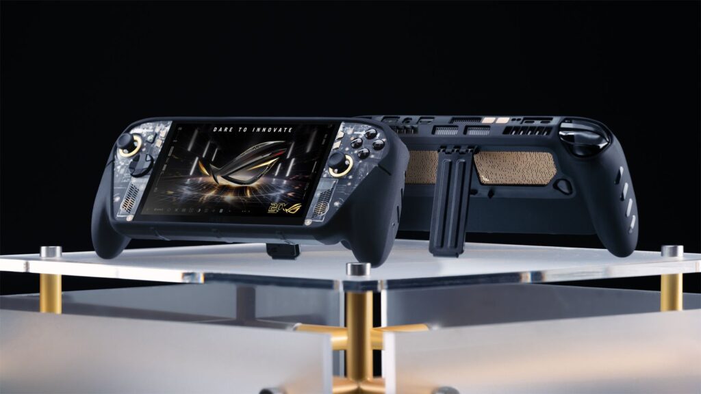 Bazzite Linux Adds ROG Xbox Ally X20 Support in Testing Branch Official ASUS promotional photograph of the ROG Xbox Ally X20, showing its translucent black chassis, gold-accented