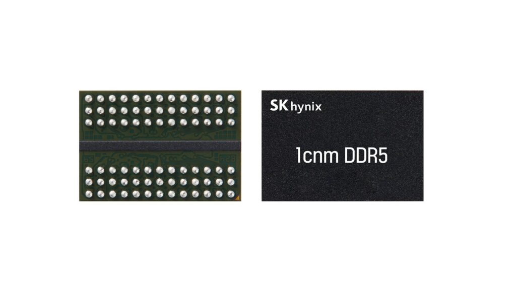 Alibaba, Tencent and ByteDance Seek 10-Year DRAM Supply Deals SK hynix 1c-generation DDR5 DRAM chip showing its black package, white product labeling and semiconductor contacts