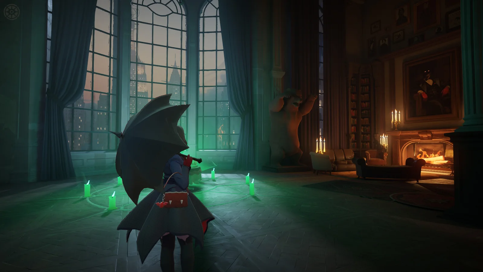 Official Deadlock 1920x1080 environment screenshot showing the game’s stylized Cursed Apple streets and architecture