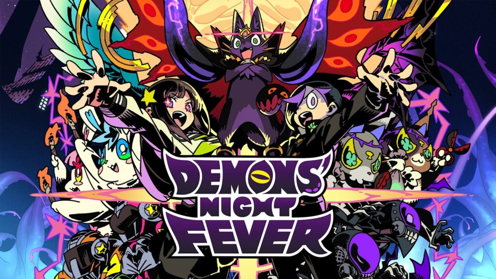 Demons’ Night Fever Now Available on PS5, Switch and PC Official Demons' Night Fever cover artwork featuring Giga Super Death and the game's main cast in colorful anime-style