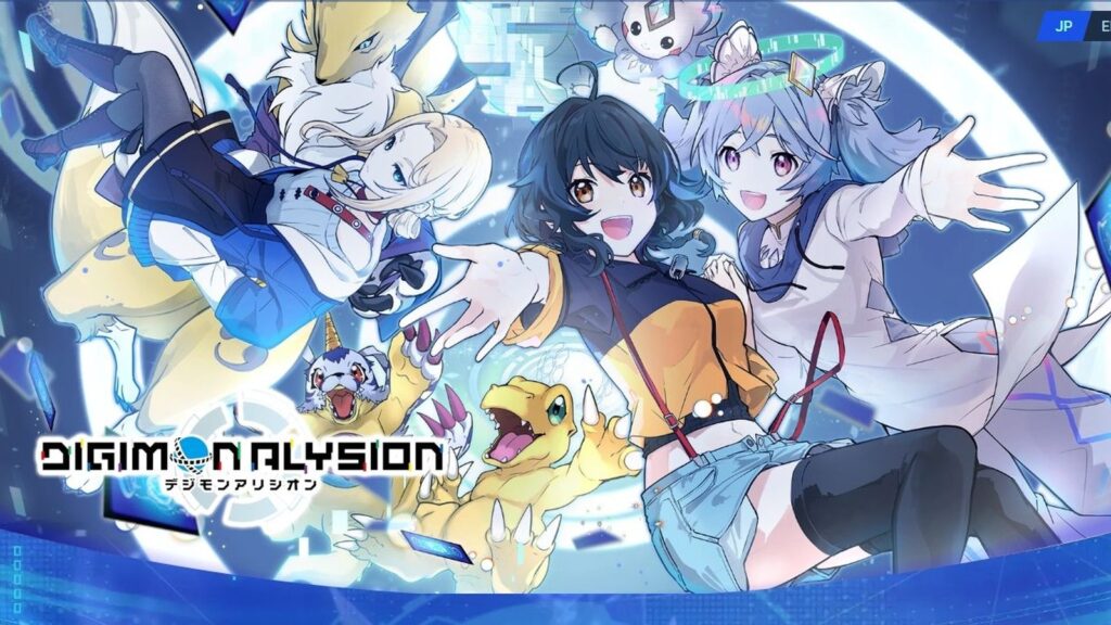 Digimon Alysion Pre-Registration Opens on iOS and Android Official Digimon Alysion promotional key art featuring the main characters, Agumon, Gabumon and the game's title