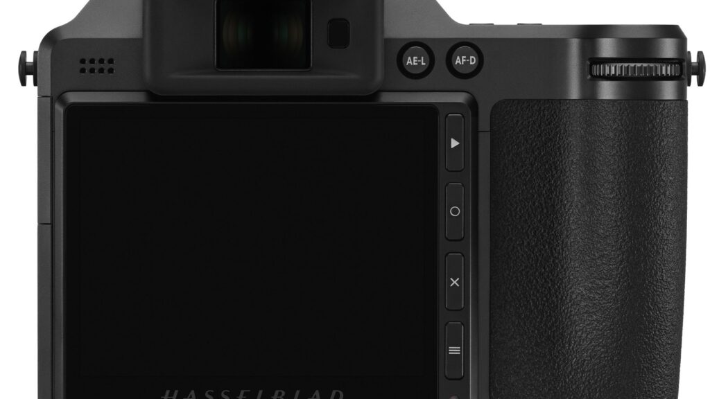 Doom Now Runs on an $8,000 Hasselblad X2D Camera Hasselblad X2D 100C shown from the rear with its large touchscreen visible