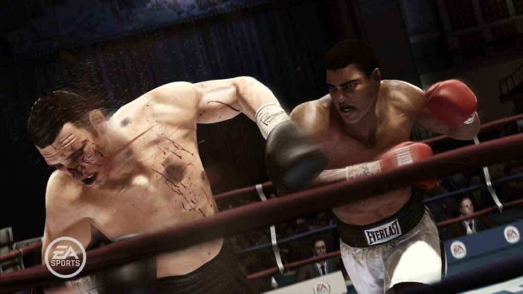EA Sports Fight Night Is Coming Back After 15 Years Fight Night Champion gameplay screenshot showing Muhammad Ali throwing a punch inside the boxing ring