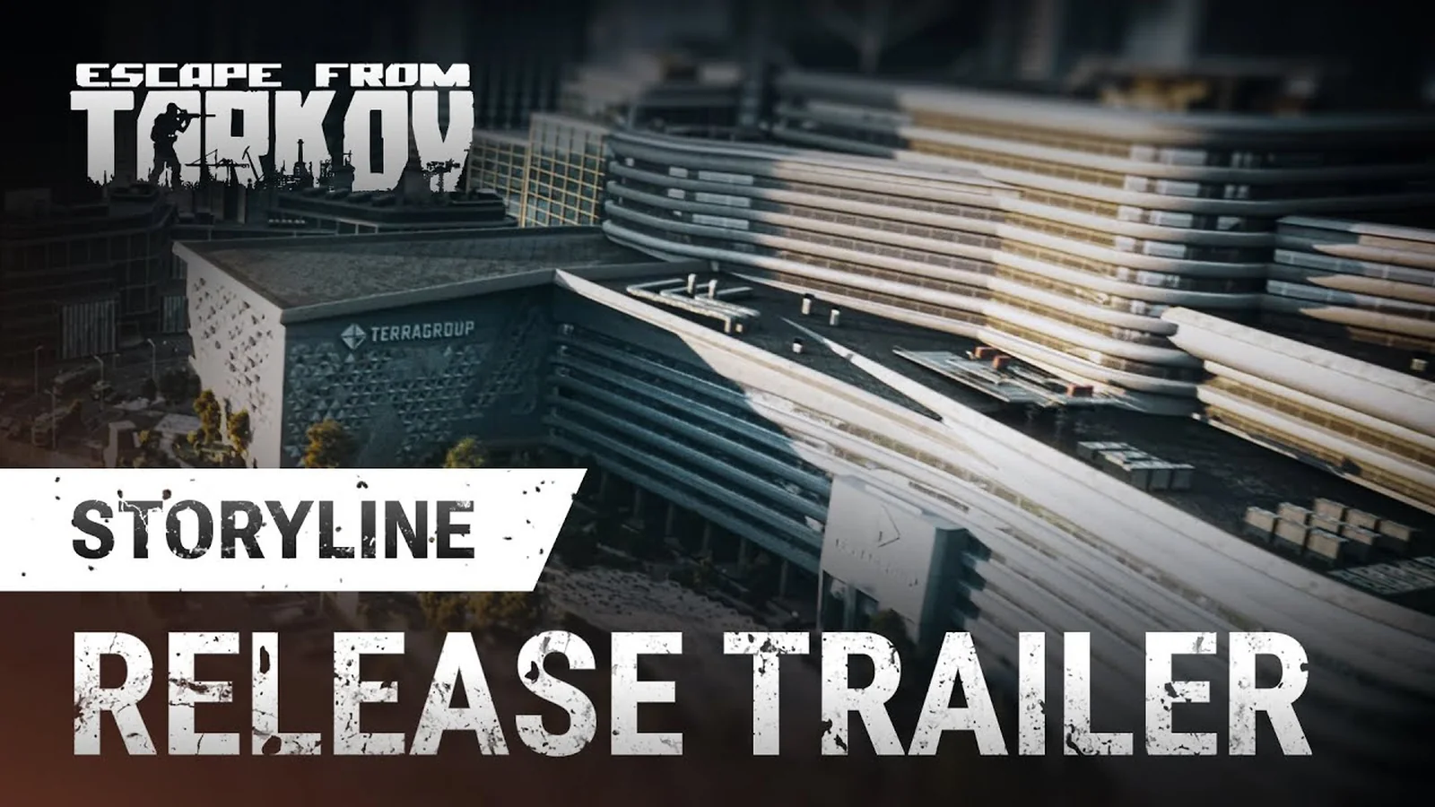 Official Escape from Tarkov 1.0 storyline trailer thumbnail featuring the game’s military survival setting