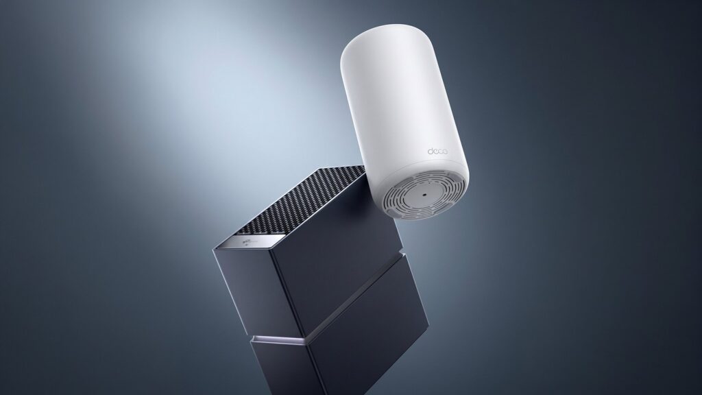 FCC Flags TP-Link Router Power and Certification Issues Official promotional imagery of the TP-Link Archer 8 Ultra Wi-Fi 8 router, featuring its minimalist design and