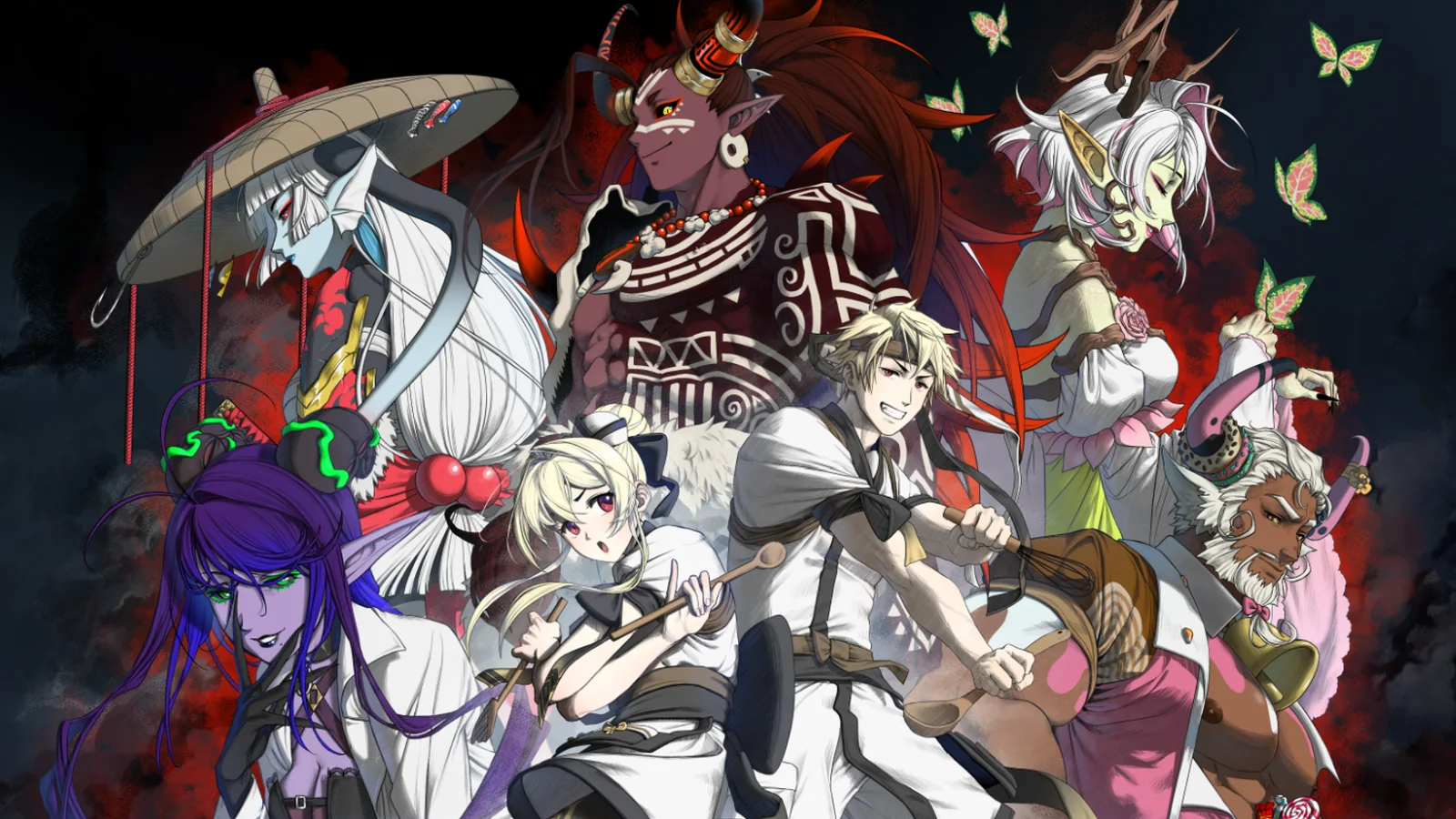 Official Food Devils promotional key art featuring the main cast of anime-style Devil characters