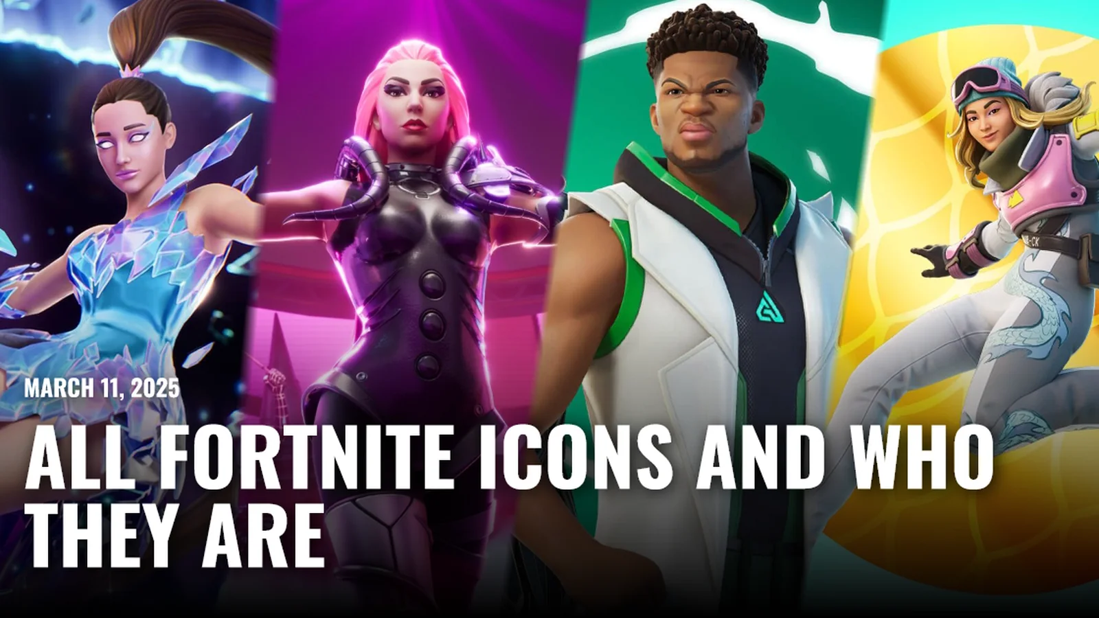 Fortnite Icon Series character holding a golden trophy, with alternate outfit styles displayed