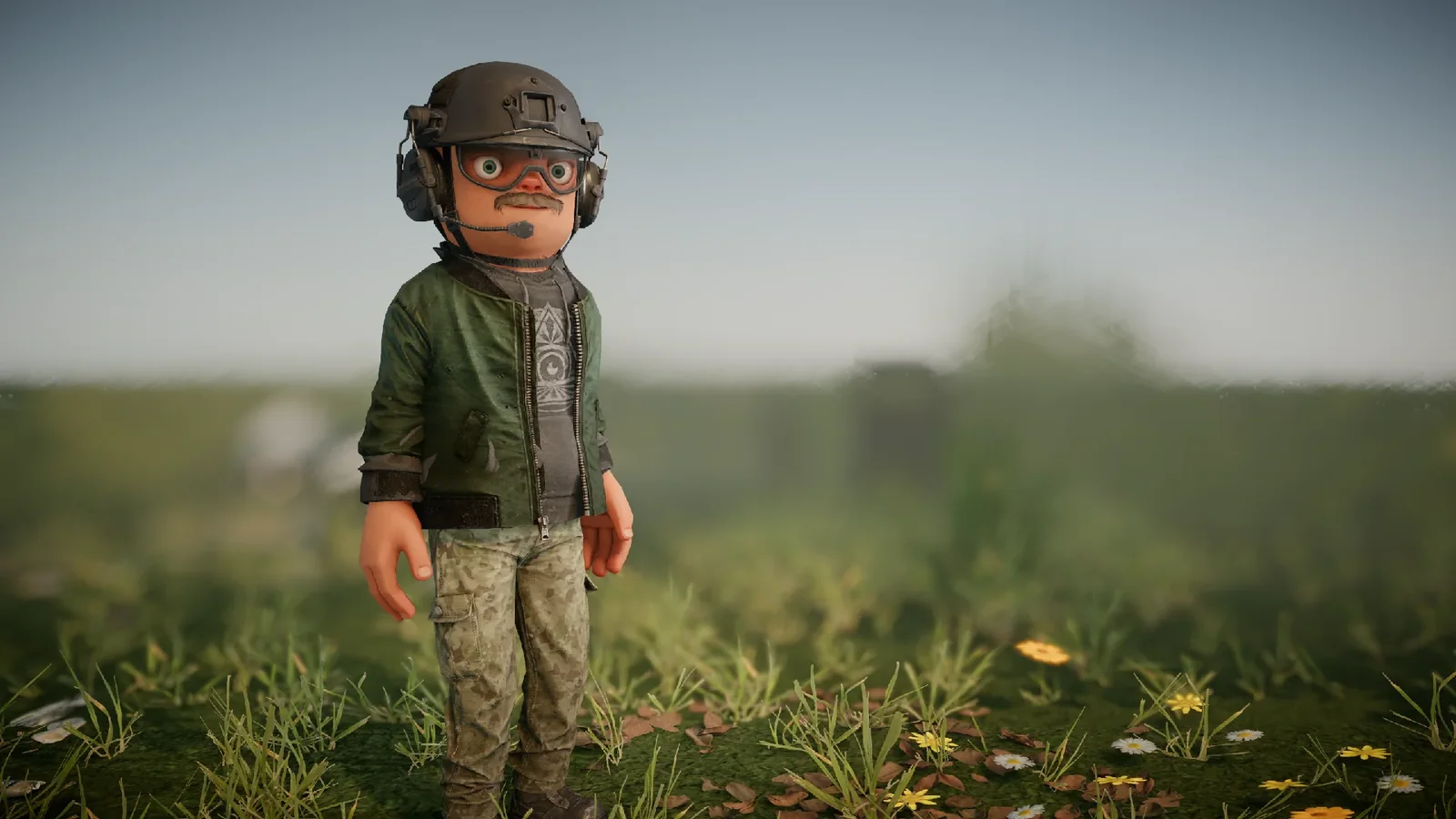 Official s&box Citizen 2.0 image showing a stylized character in military-style clothing standing in a grassy scene