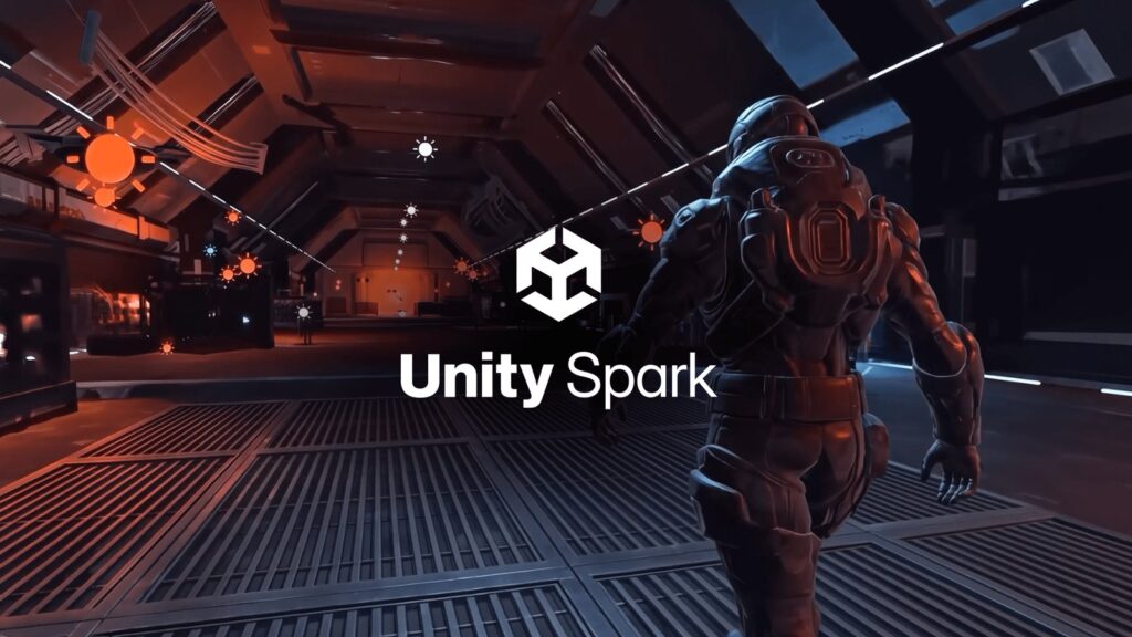 Google Playground Lets Anyone Build Browser Games With AI Robot Race Unity Spark demo showing a colorful arena and racing-game start screen