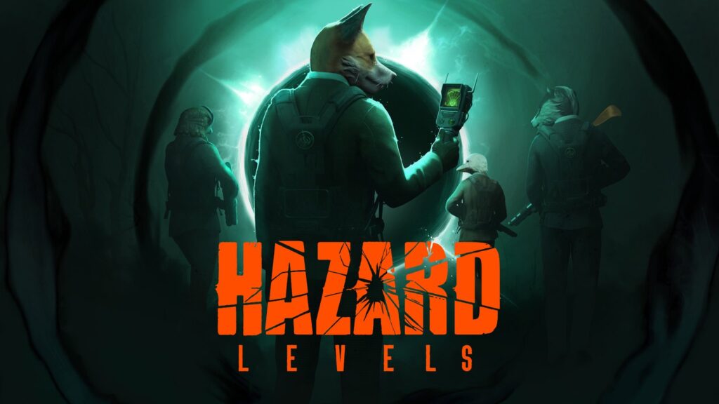 Hazard Levels Launches November 12 on PS5, Xbox and PC Official Hazard Levels key art showing the fox-masked operative and team standing before a glowing green rift