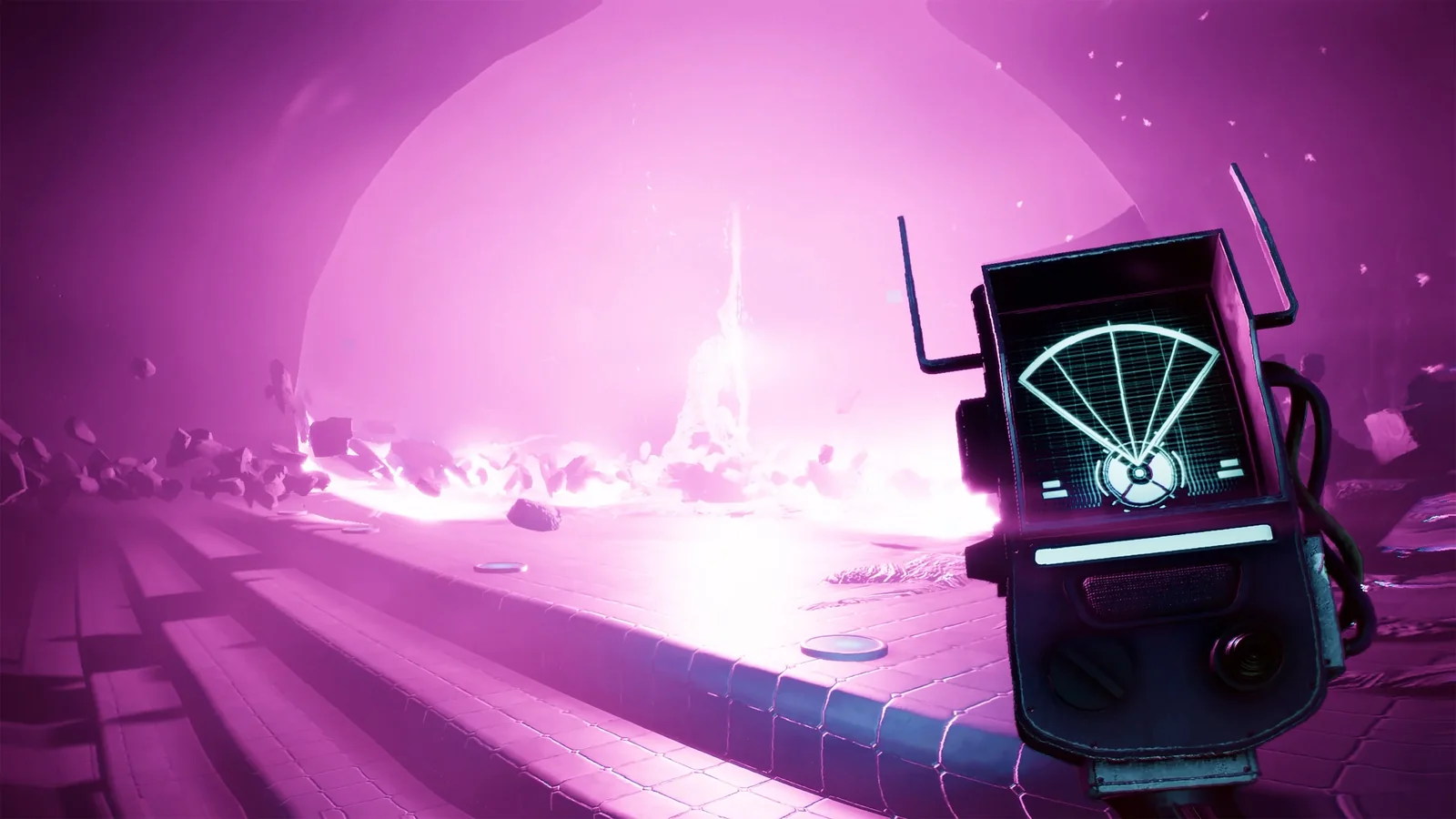 Official PlayStation image showing the Rift Scanner against a purple alien environment