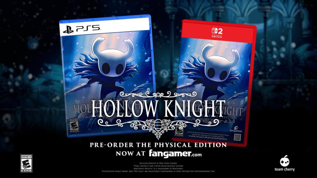 Hollow Knight Fortnite Leak Details Knight Sidekick Bundle Official Hollow Knight key art showing the Knight holding the Nail against a blue Hallownest background