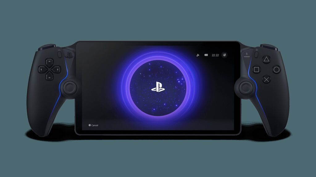 PS6 Handheld Rumored to Have Custom AMD RDNA 5 Advantage Official Midnight Black PlayStation Portal product image showing the handheld's controls and PlayStation startup screen