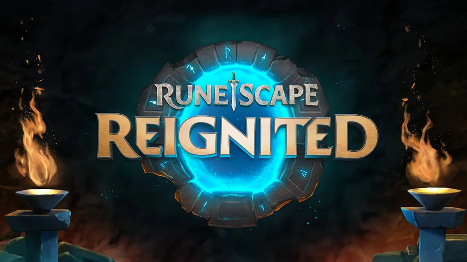 Wide official RuneScape scene showing Falador Castle and the surrounding city