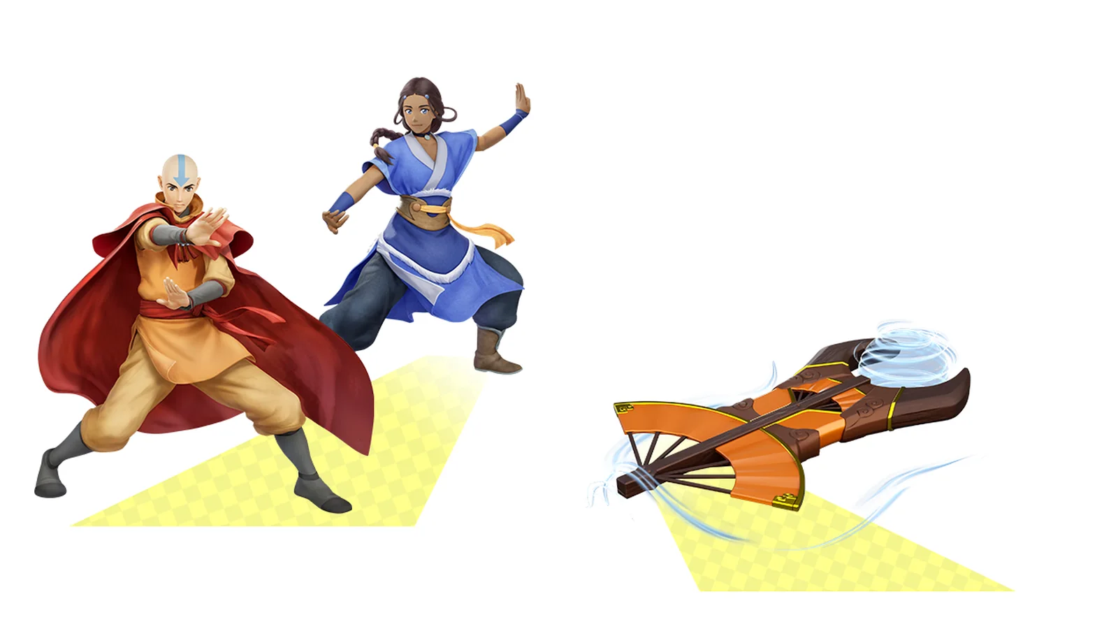 Official SEGA Avatar Legends Pack artwork featuring Aang, Katara and the crossover content