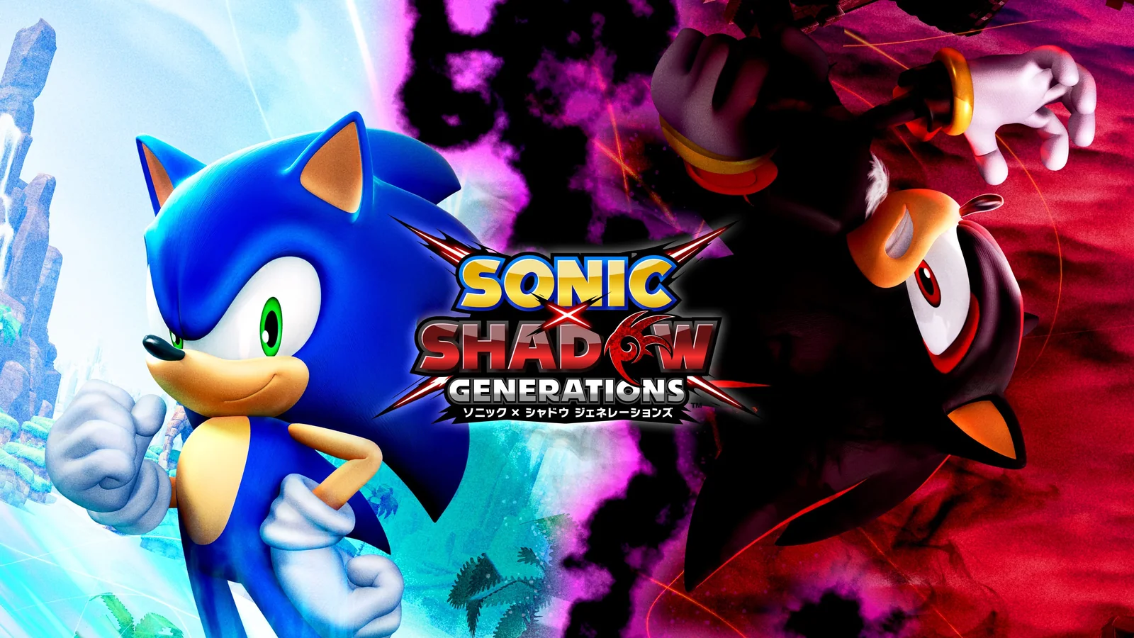 Official PlayStation Store artwork featuring Sonic on a blue background and Shadow against a dark purple background