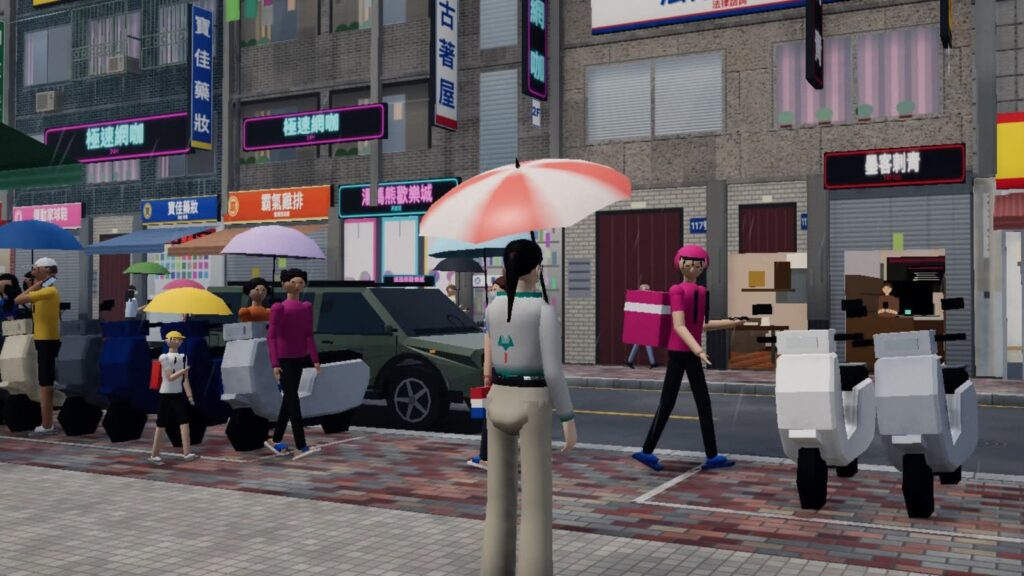 AI-Built Taipei GTA Game Reportedly Hits 1.2 Million Players Taipei GTA gameplay showing the player character on a busy Taipei street with scooters, pedestrians and storefronts