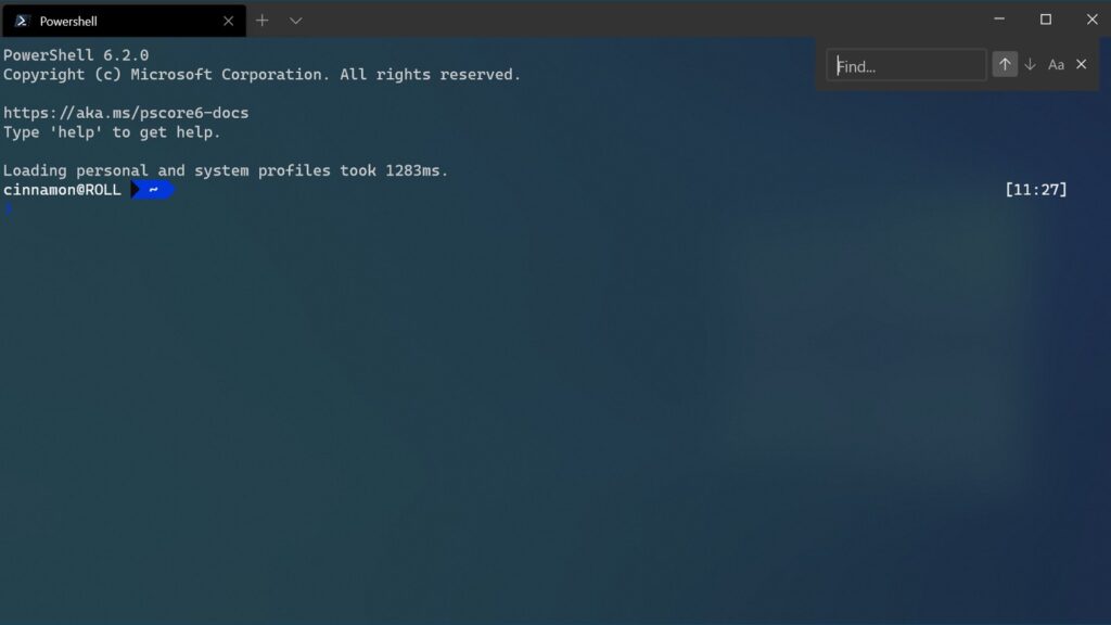 Windows Terminal 1.25 Stable Fixes Xbox Controller Crashes Official Windows Terminal screenshot showing PowerShell with the built-in search interface open