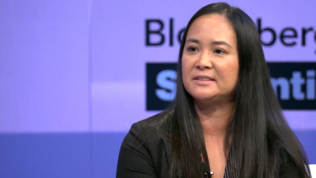 Xbox COO Helen Chiang Leaves Microsoft After Just Three Months Helen Chiang speaking in front of a Minecraft-branded backdrop during her leadership tenure