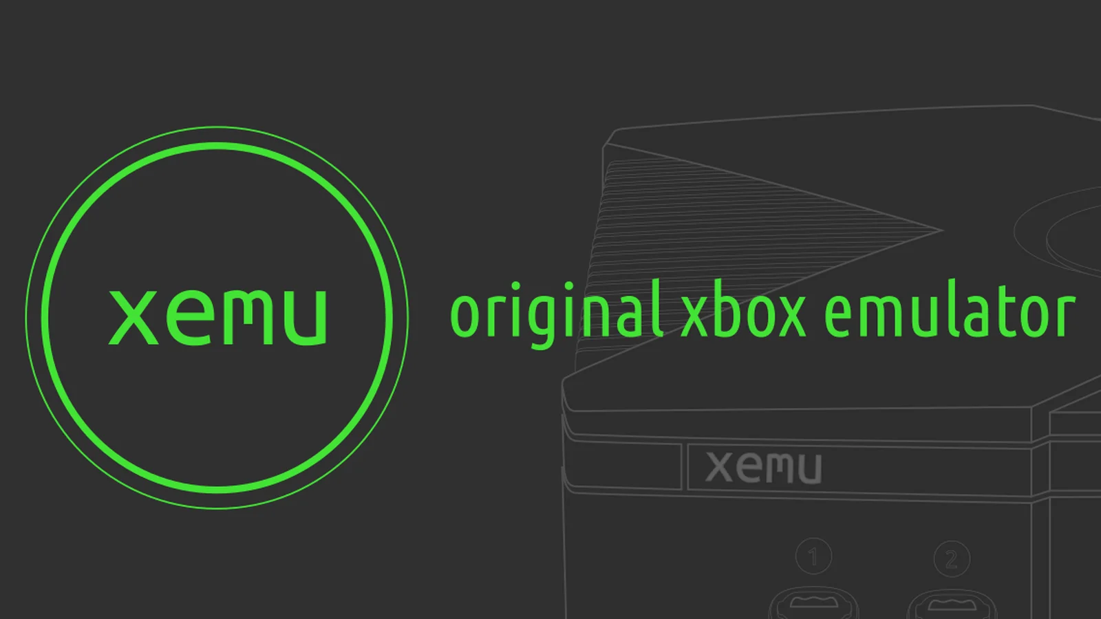 Official xemu interface showing the original Xbox controller configuration screen
